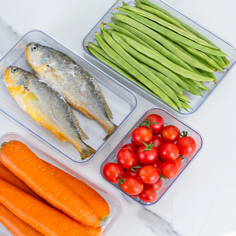 Airtight Food Storage Containers Set, 4-Piece BPA-Free Plastic Leak-Proof Containers for Meal Prep, Lunch Storage & Freezer Use