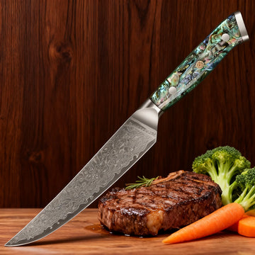 67-Layer Damascus Steel Kitchen Knife – Utility Cleaver for Fruit, Vegetable & Household Cutting